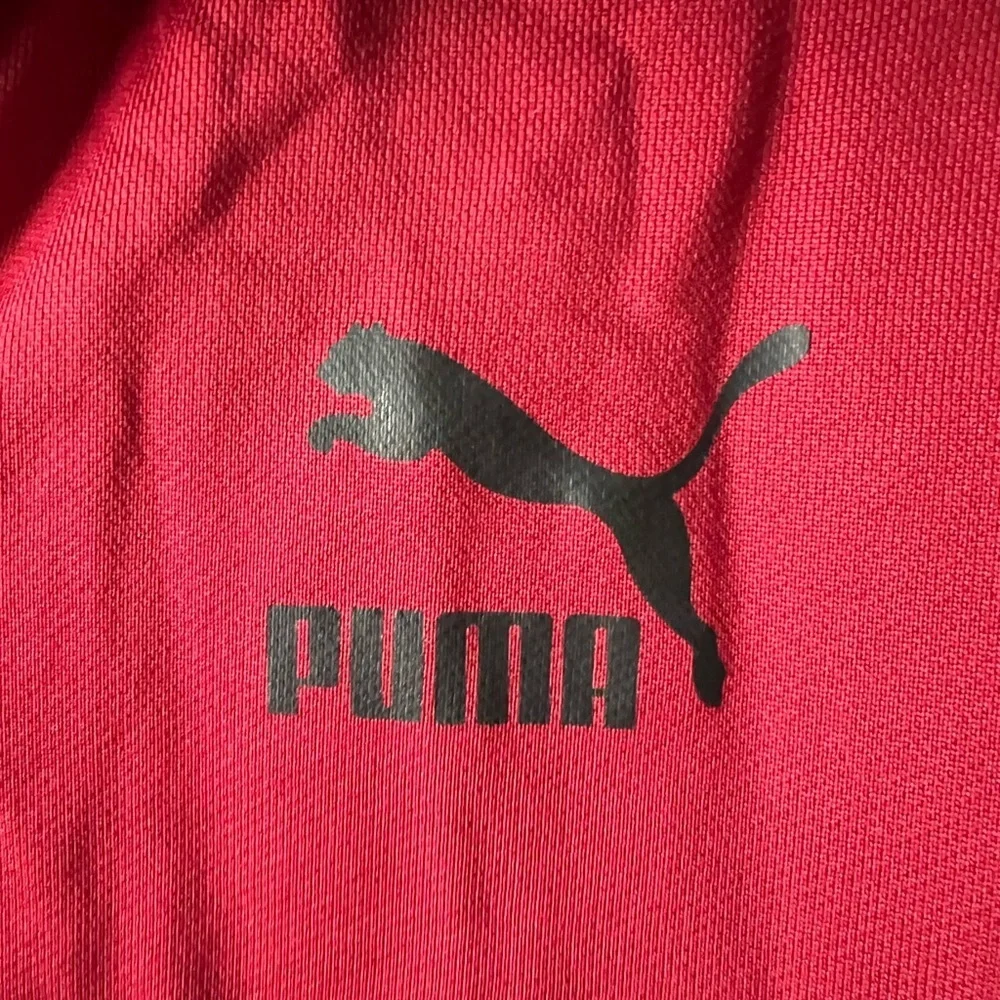 Puma Men's Rhubarb/Black Track Jacket LNWOT S #1299